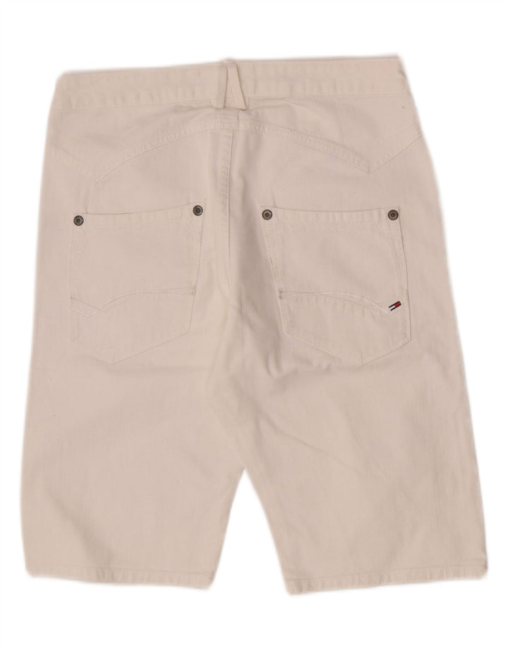Мужские джинсовые шорты Tommy Hilfiger W32, средний белый хлопок, хлопок
