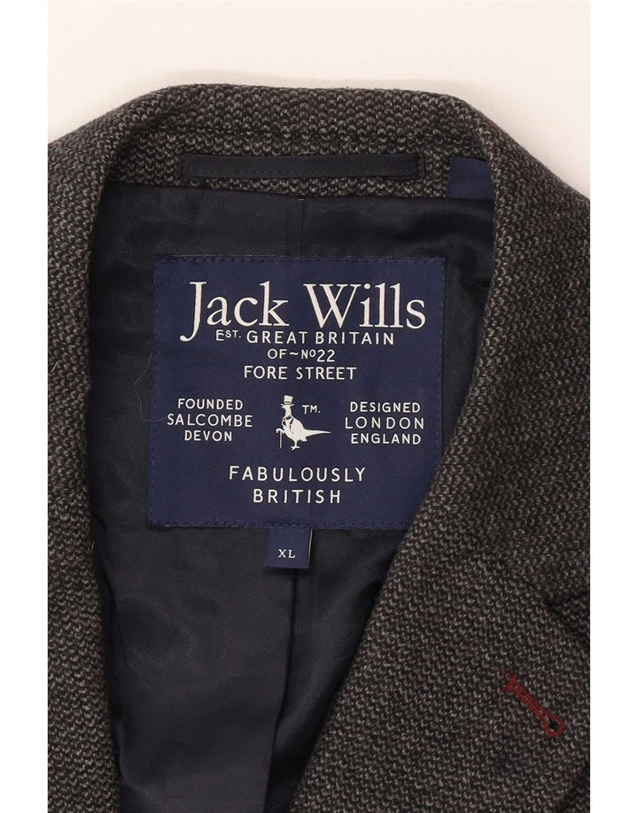 Мужской пиджак Jack Wills на 2 пуговицах, Великобритания, 42 XL, серая шерсть