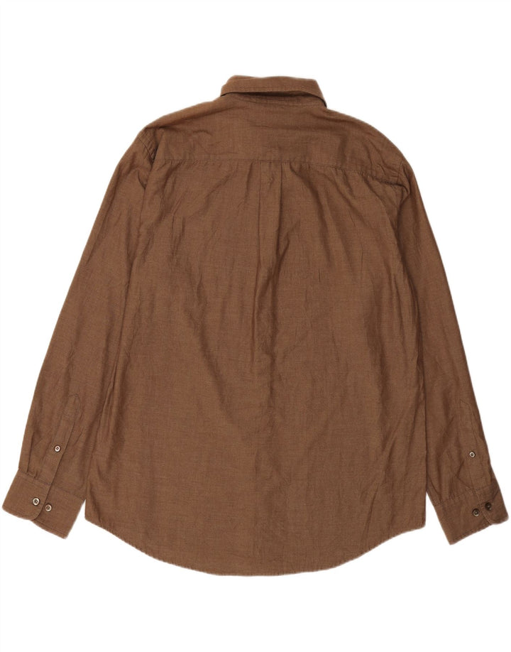 DOCKERS Mens Shirt Large Brown Cotton Vintage Dockers and Second-Hand Dockers from Messina Hembry 
