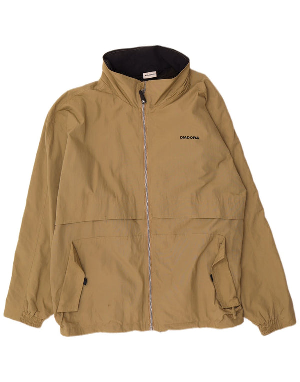 Diadora Mens Rain Jacket UK 42 XL Beige Polyester