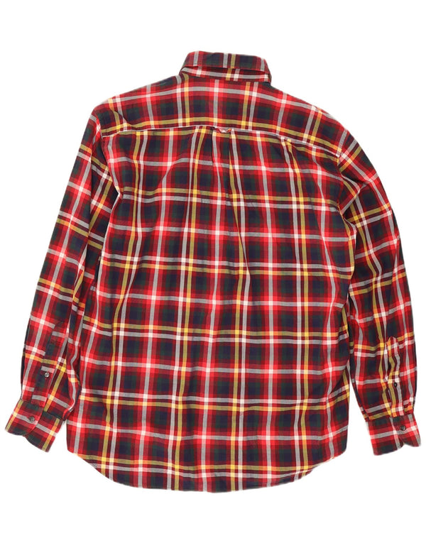 Винтажная мужская фланелевая рубашка, размер 16 41, большая красная клетка