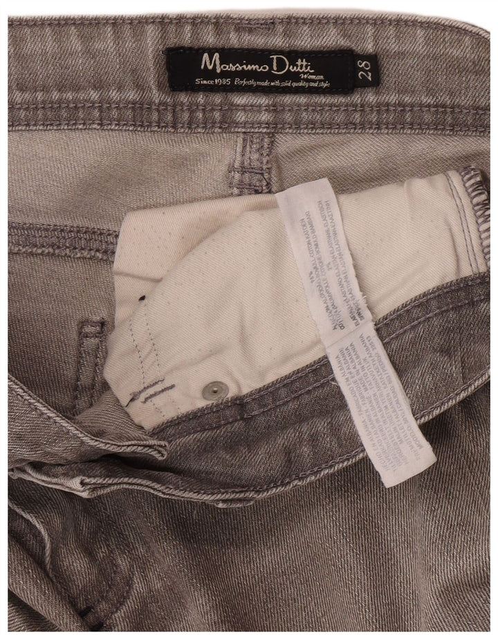 Женские джинсы скинни Massimo Dutti W28 L33 Серые, хлопок