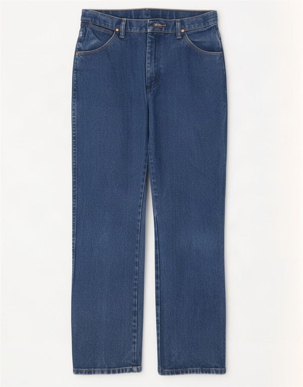 Прямые джинсы Wrangler для девочек 15–16 лет W30 L30, синий хлопок