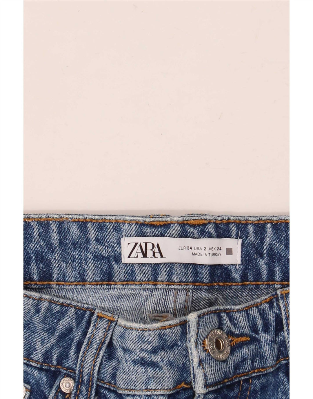 Женские прямые джинсы Zara EU 34 2XS W24 L30 синие