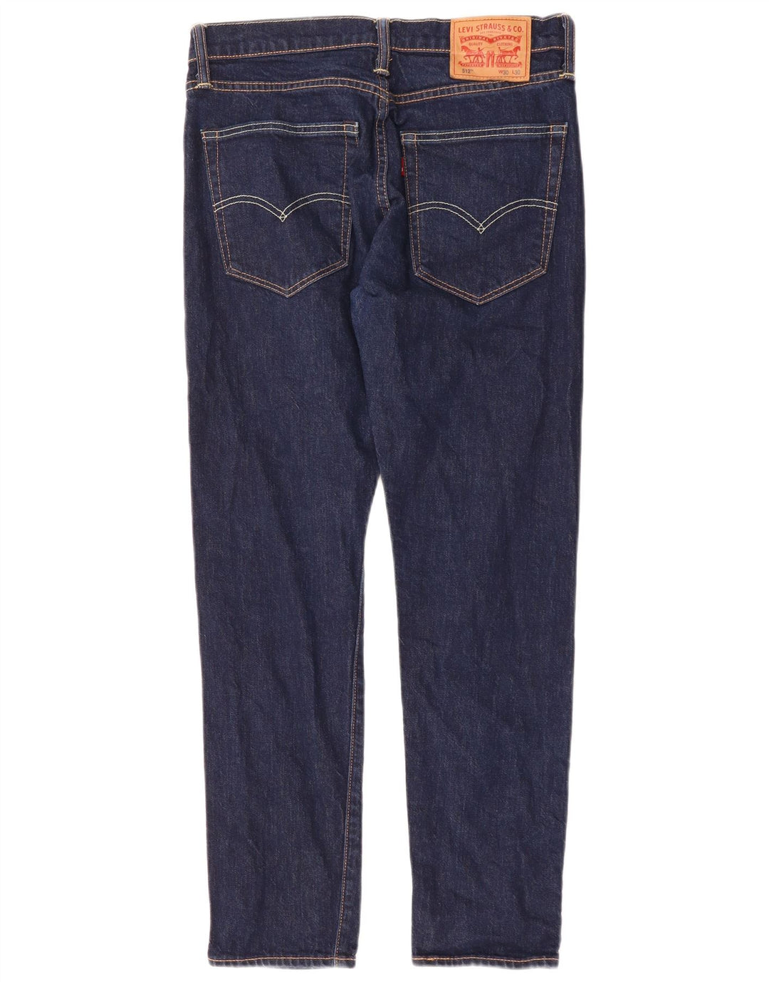 Мужские зауженные джинсы LEVI'S 512 W30 L27 Темно-синие, хлопок