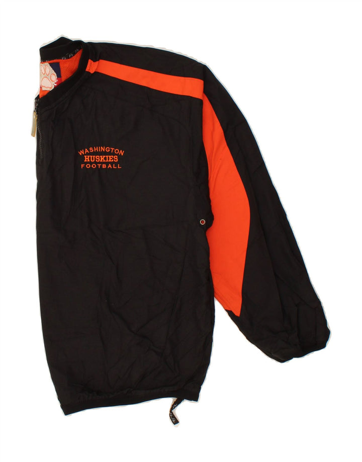 VINTAGE Mens Huskies Pullover Tracksuit Top Jacket Large Black Colourblock Vintage Vintage and Second-Hand Vintage from Messina Hembry 