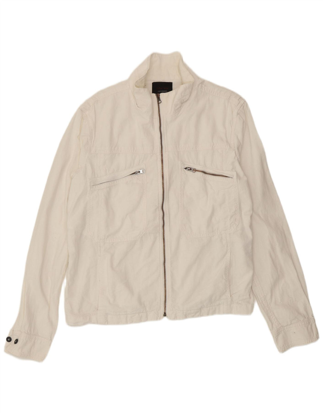 Мужская куртка Zara UK 42 XL, белый полиэстер