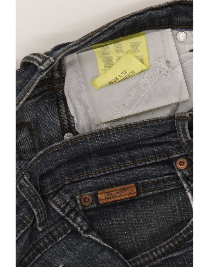 Мужские прямые джинсы Wrangler W38 L32 темно-синие, хлопок