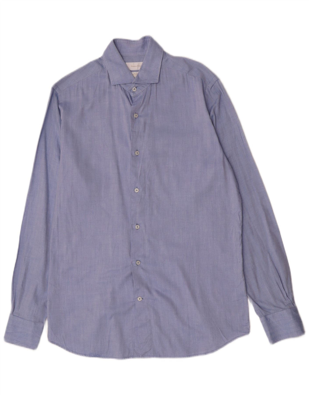 Мужская рубашка Massimo Dutti EU 40 15 1/2 средний синий хлопок