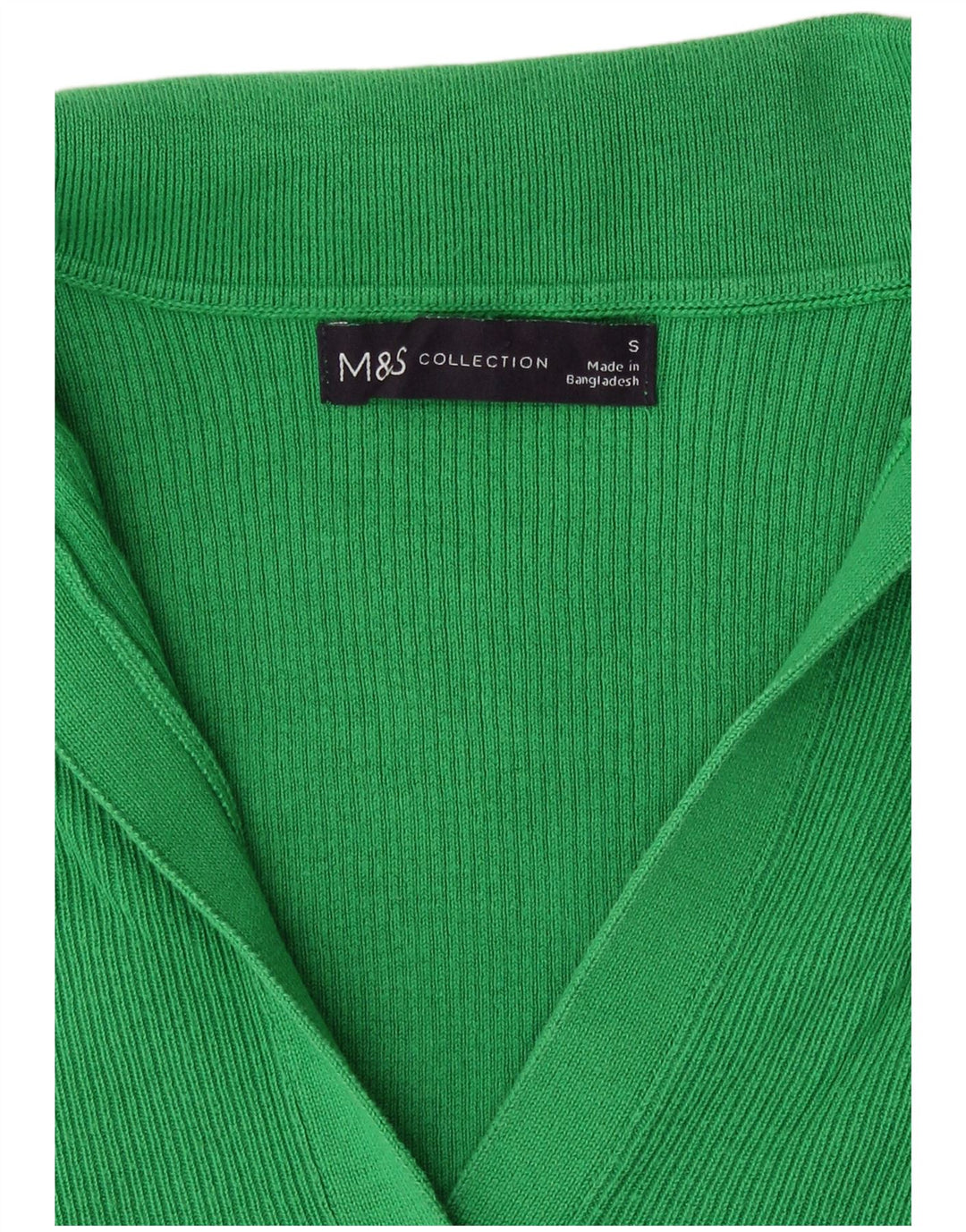 Женская трикотажная рубашка-поло Marks & Spencer UK 8, маленькая зеленая