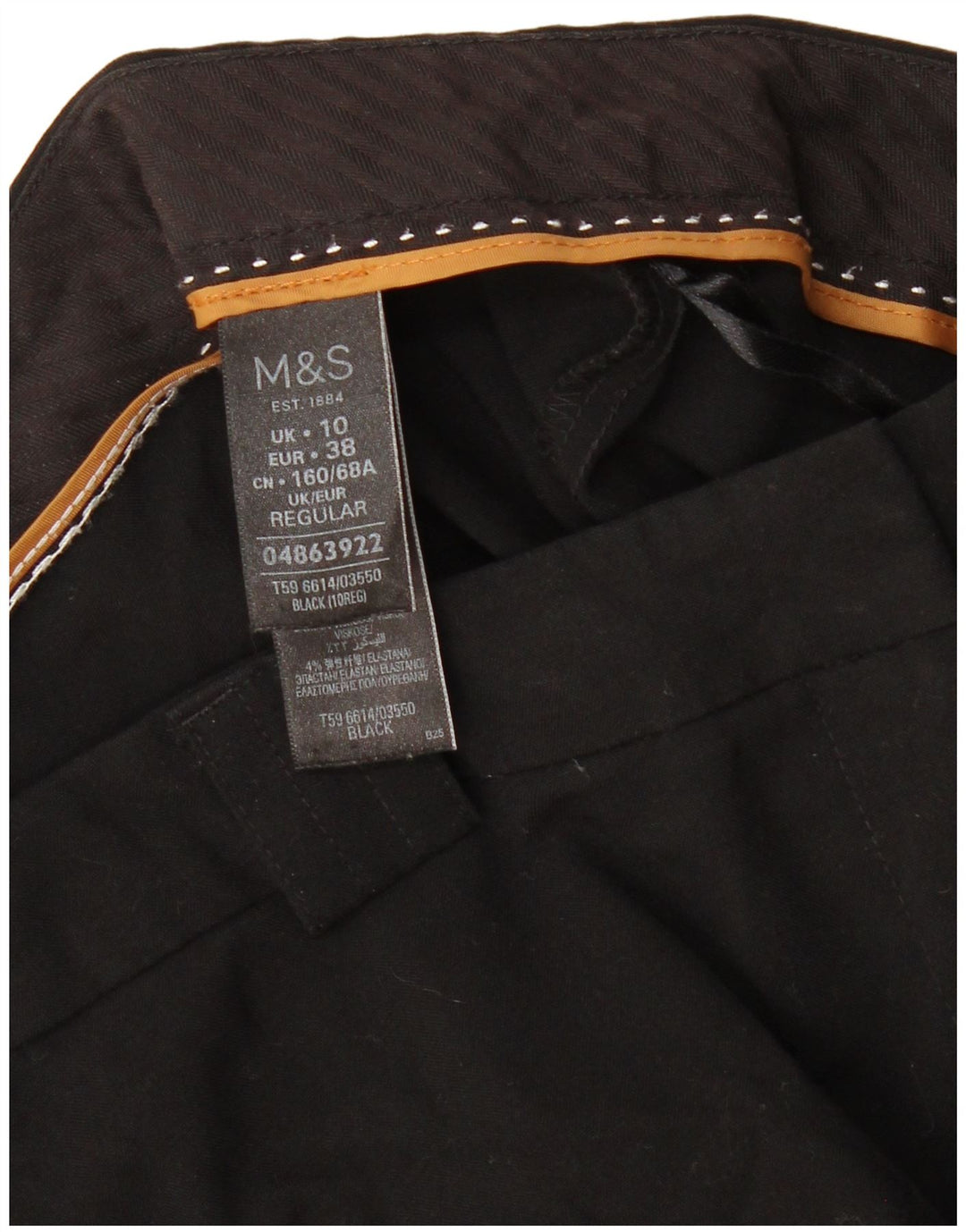 Женские повседневные брюки Marks & Spencer Bootcut UK 10, маленькие W32 L30, черные
