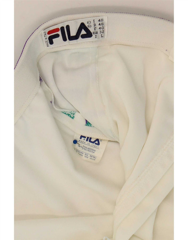 Fila Мужские повседневные шорты IT 48 Medium W32 Полиэстер в белую полоску