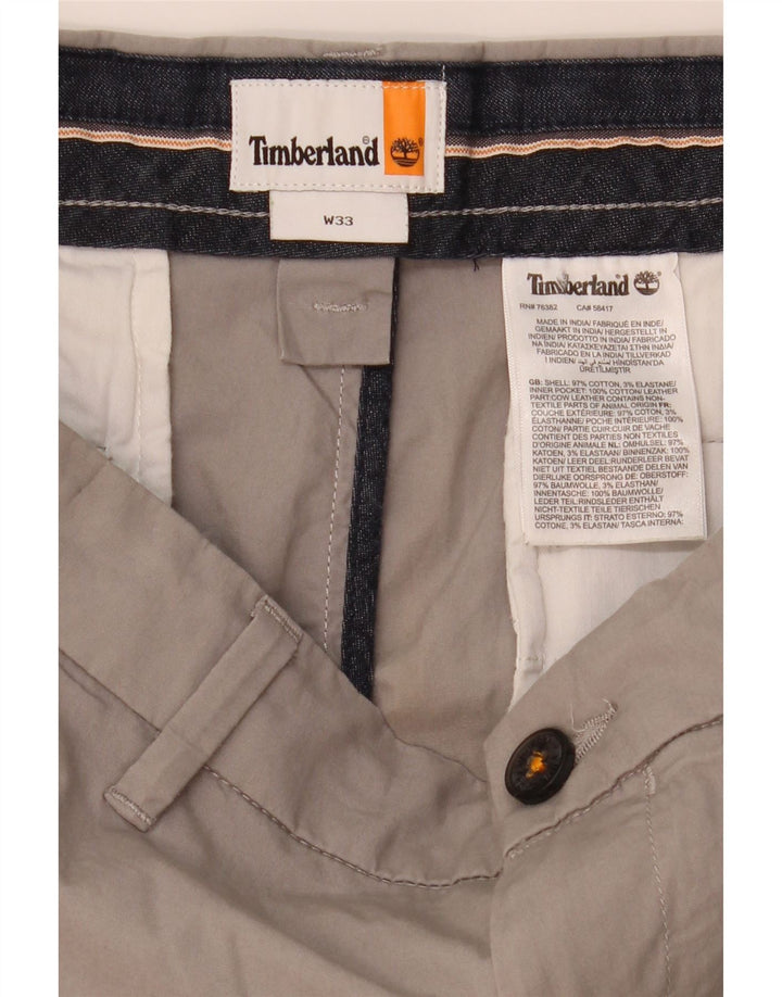 TIMBERLAND Мужские шорты чинос W33 Средне-серый хлопок