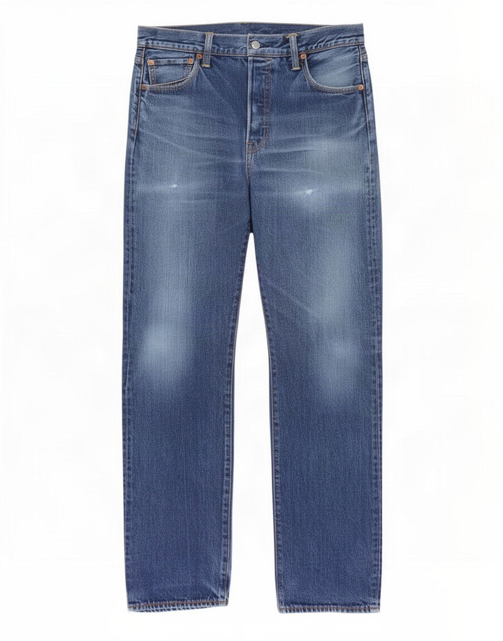 Мужские потертые прямые джинсы Levi's W34 L34, синий хлопок
