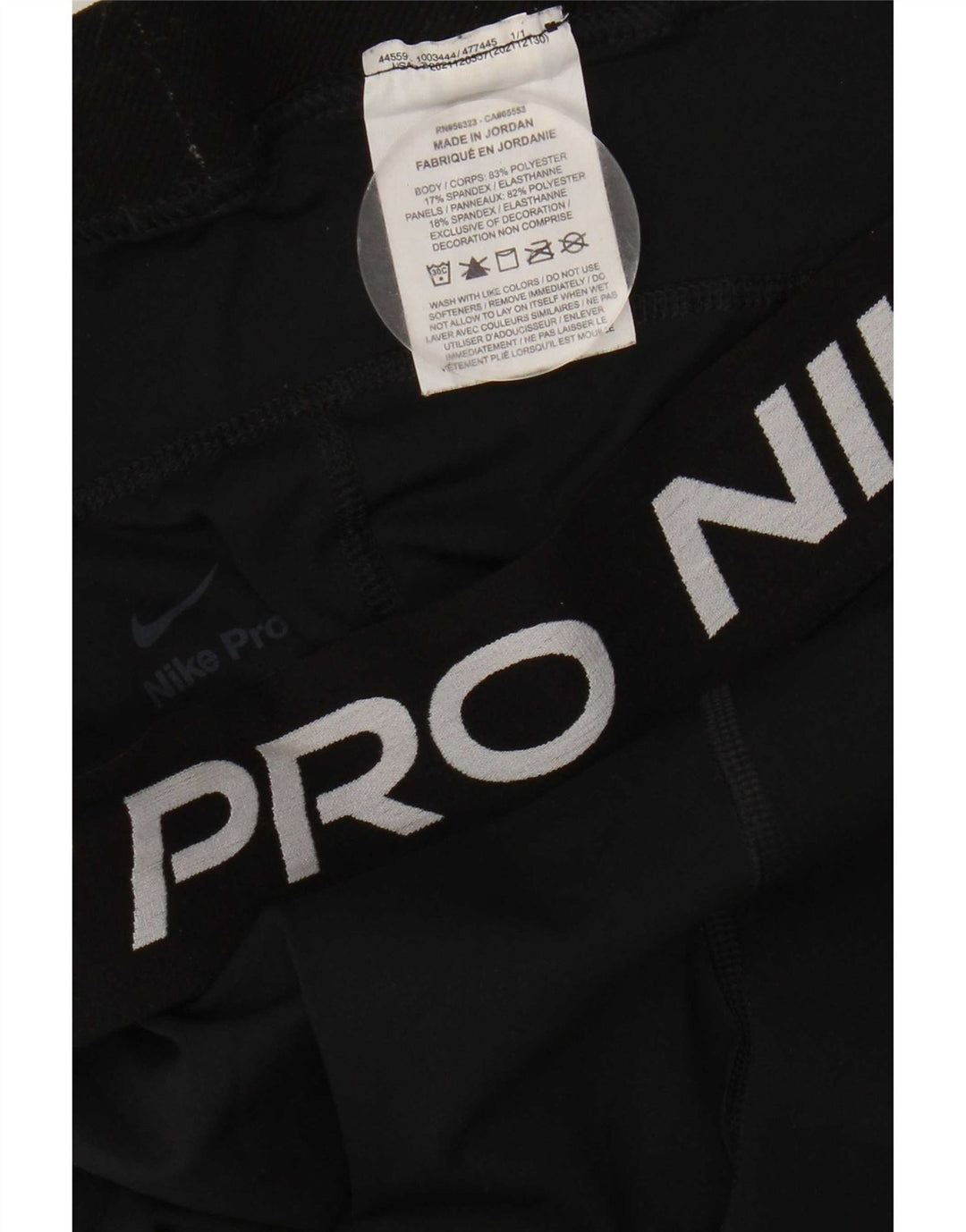 Женские леггинсы с рисунком Nike UK 18 XL, черный полиэстер