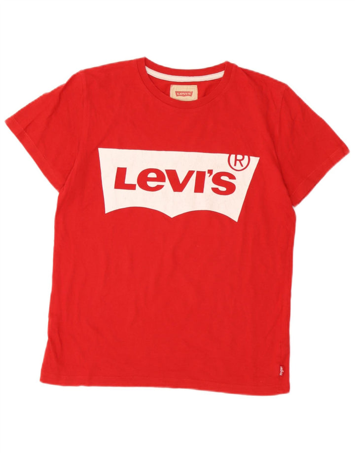 Футболка с рисунком Levi's для мальчиков 13-14 лет, красная