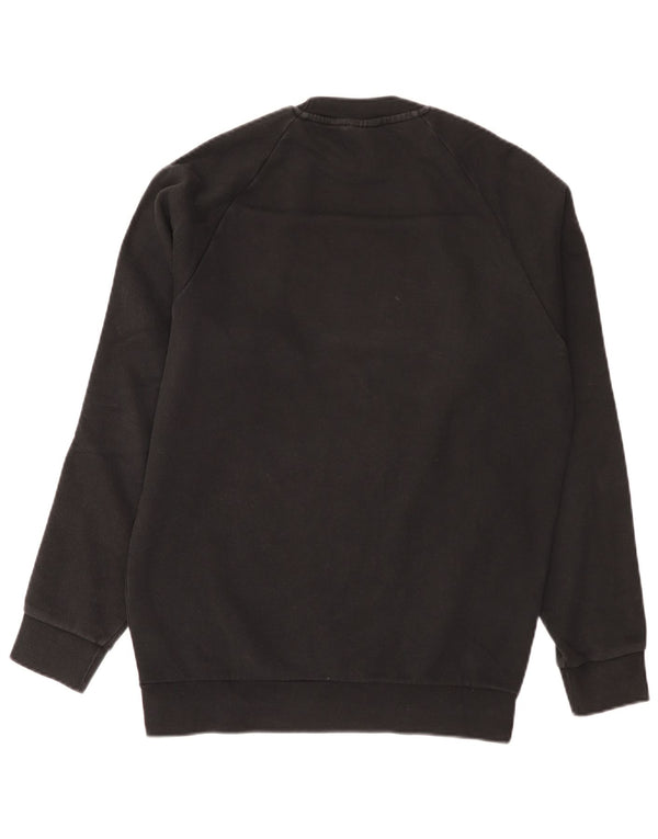 Adidas Mens Regular Fit Толстовка Джемпер Маленький Черный Хлопок Спортивный