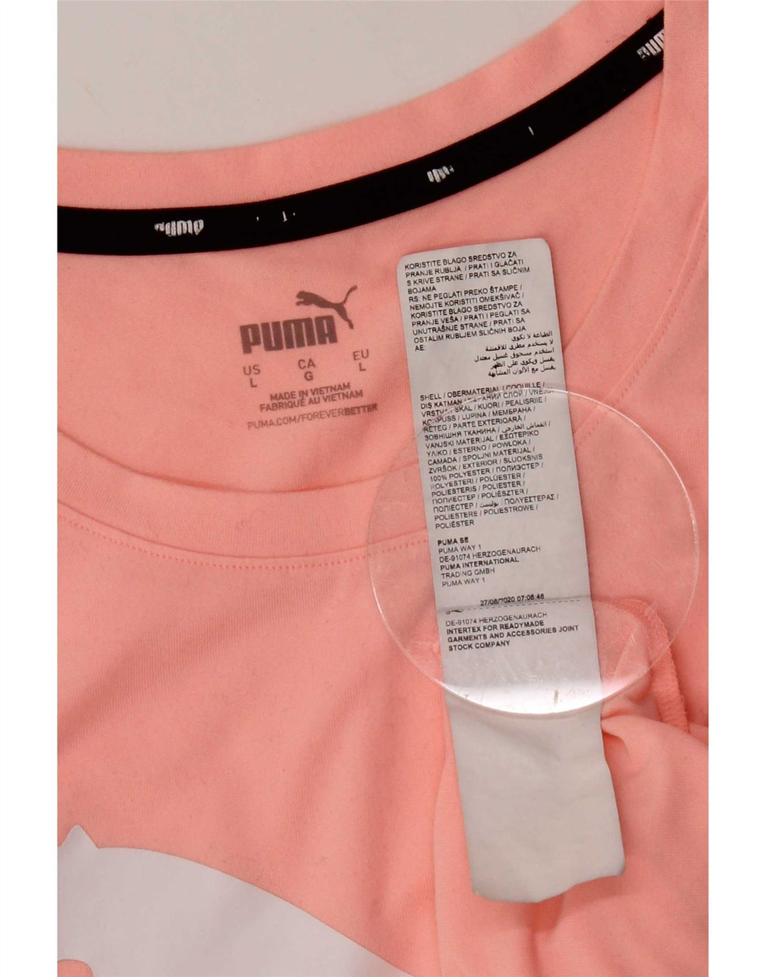 Женский жилет с рисунком Puma UK 16, большой розовый полиэстер