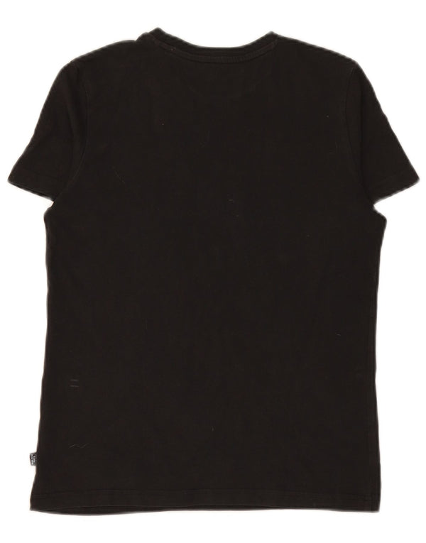 Футболка с рисунком PUMA для мальчиков, топ 13-14 лет, черная