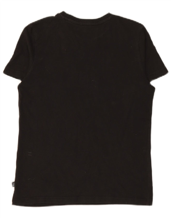 Футболка с рисунком PUMA для мальчиков, топ 13-14 лет, черная