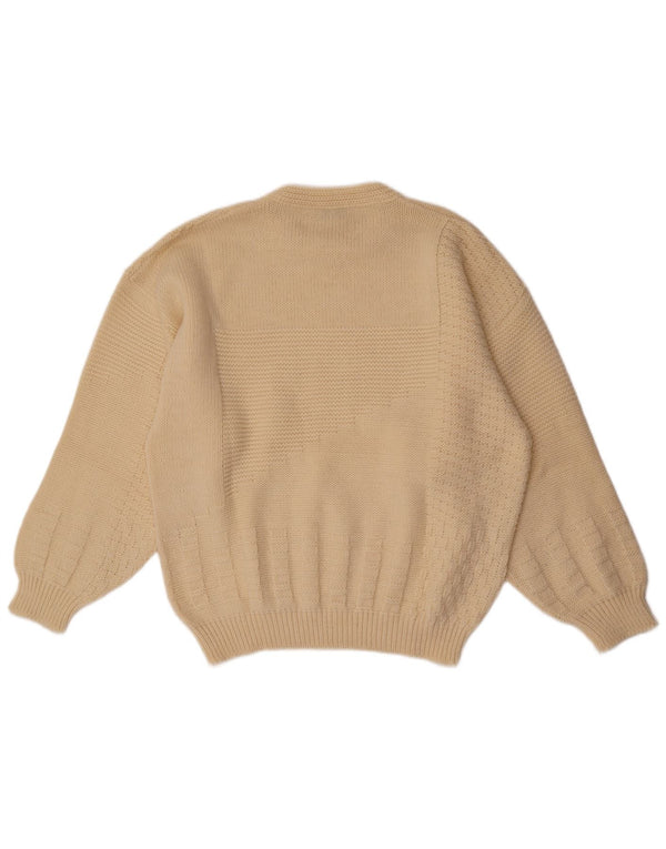 Женский джемпер с круглым вырезом Clinique UK 18 XL Off White