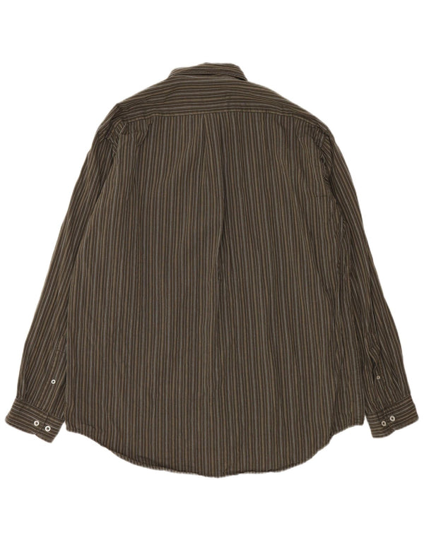 Мужская рубашка Marlboro Classics 2XL, хлопок в полоску цвета хаки