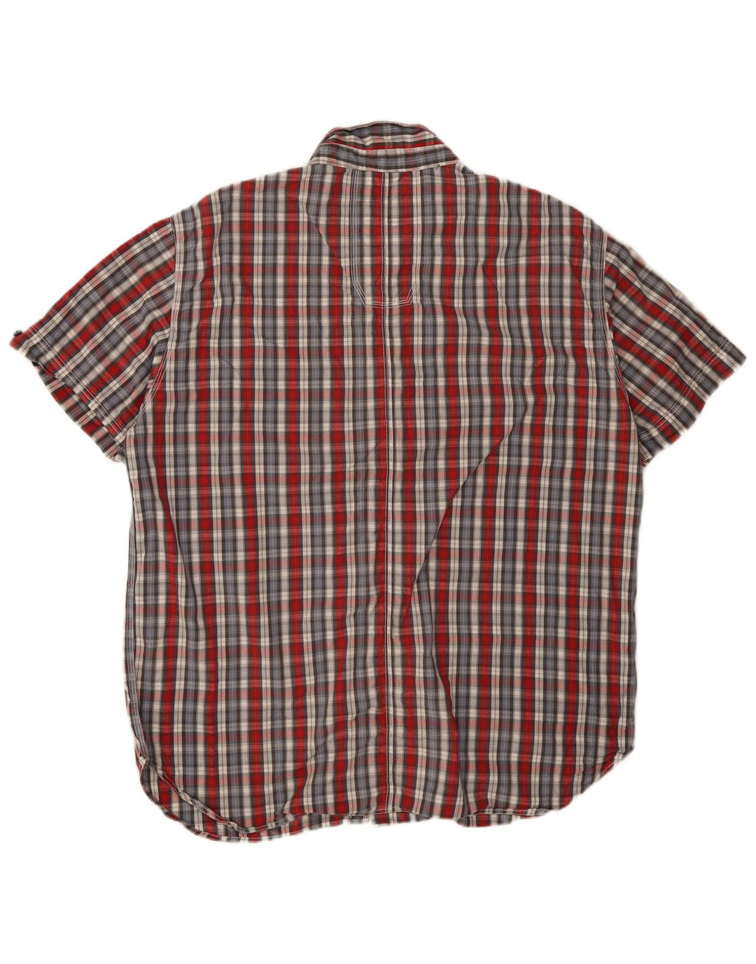 FCUK Mens Short Sleeve Shirt 2XL Multicoloured Check Cotton