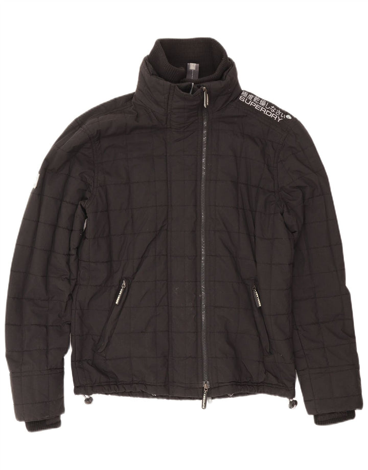 Женская ветровка с графическим рисунком Superdry UK 16, большая черная