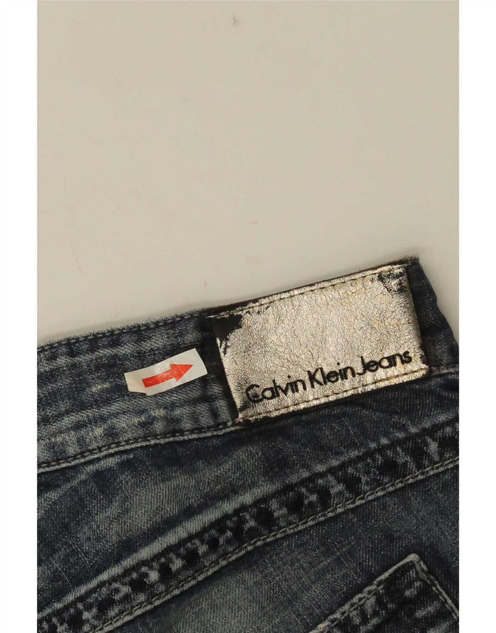 Женские джинсовые шорты Calvin Klein W30, хлопковые, среднего синего цвета