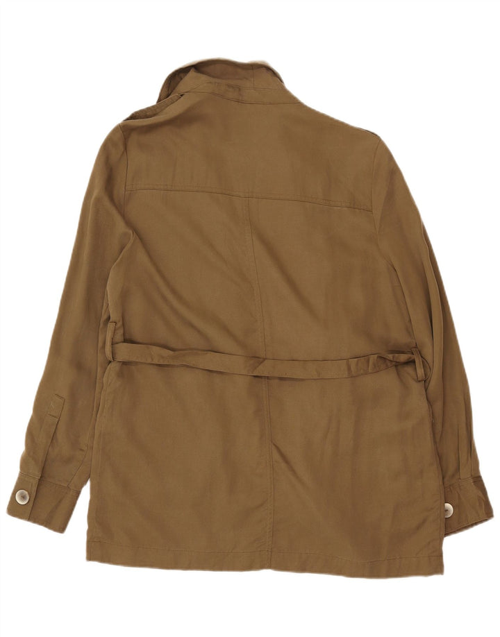 Женская куртка в стиле милитари MANGO UK 16, большой размер, хаки, лиоцелл