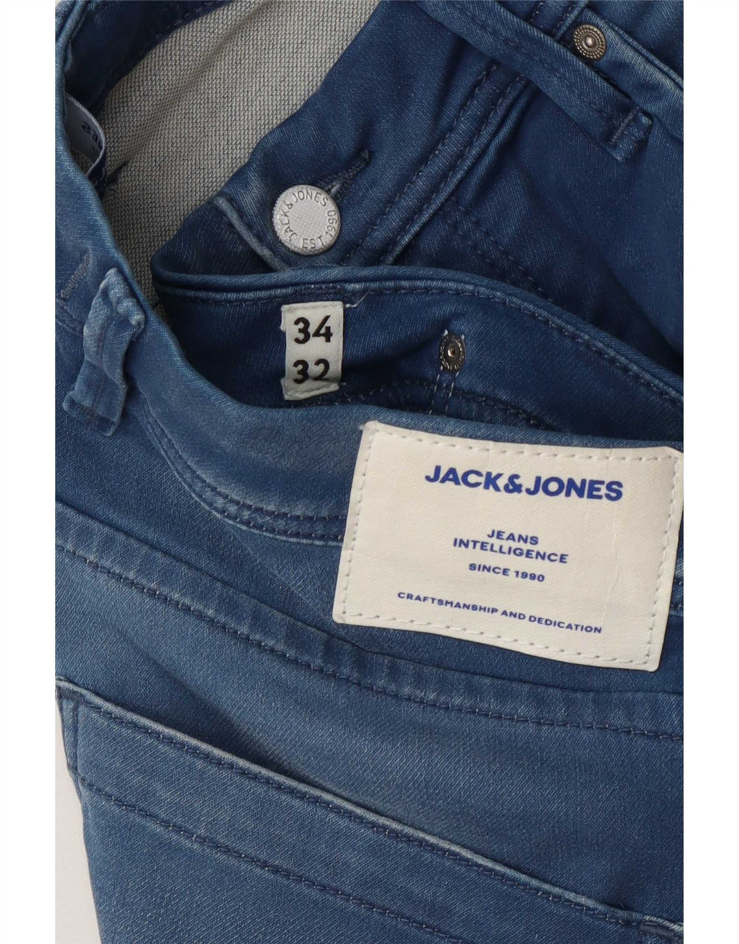 Мужские прямые джинсы Jack & Jones Tim W34 L32 синие