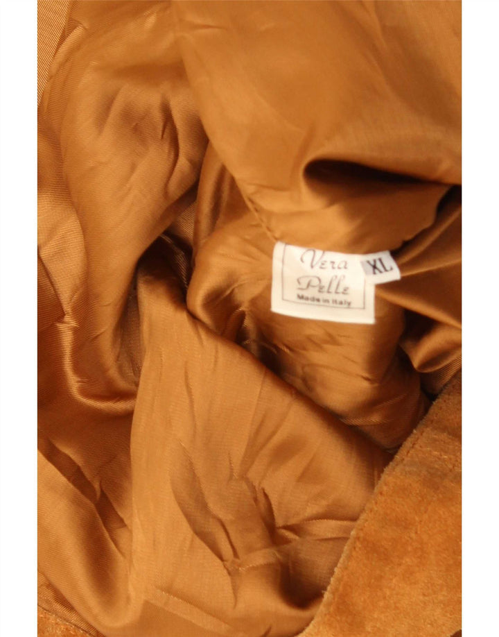 Винтажная мужская замшевая куртка UK 42 XL бежевая кожаная
