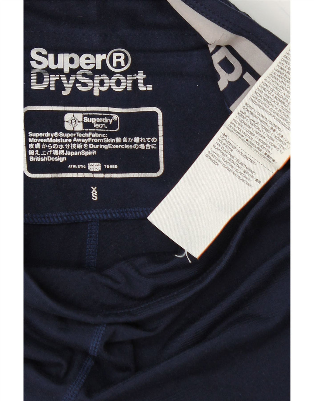 SUPERDRY Женские леггинсы с рисунком UK 4 XS Темно-синий полиэстер