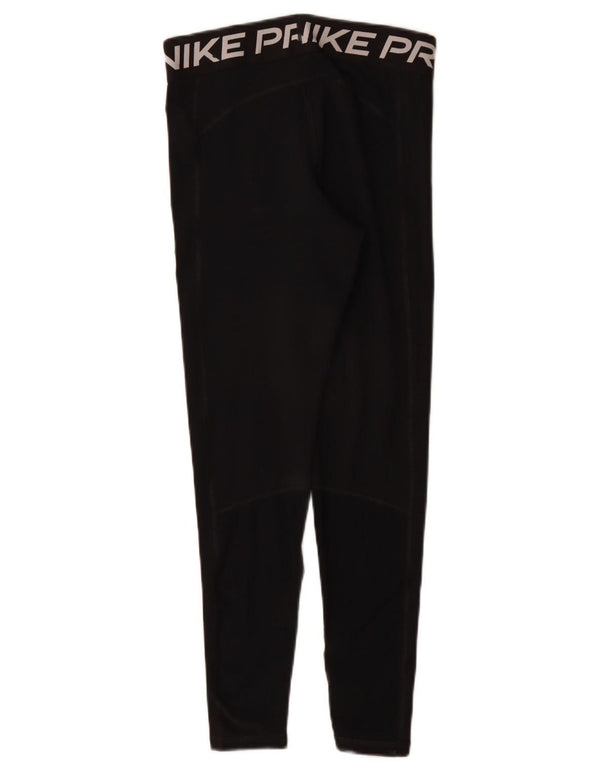 Женские леггинсы с рисунком Nike Dri Fit UK 12, средние, черные