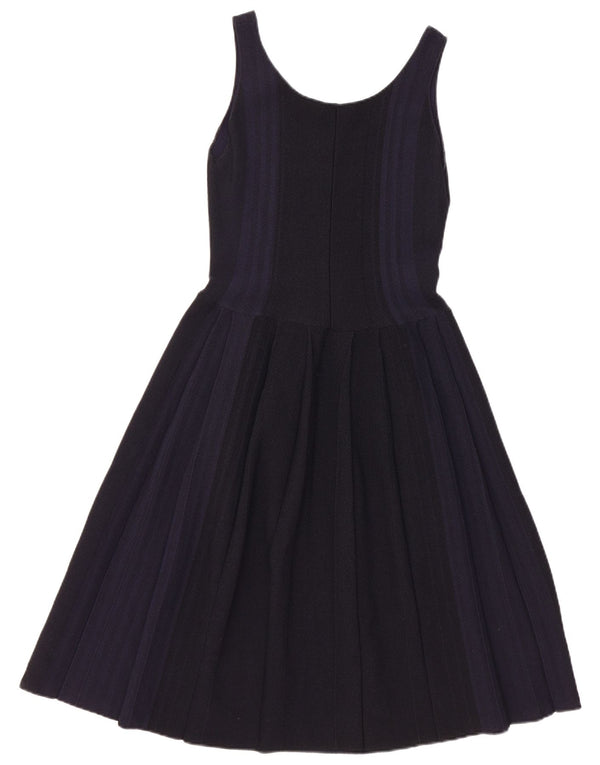 Женское платье А-силуэта без рукавов Calvin Klein UK 4 XS Темно-синее в полоску