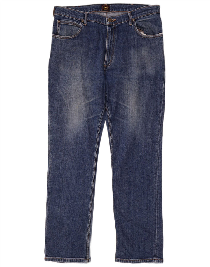 Мужские прямые джинсы Lee Brooklyn W36 L32, синий хлопок