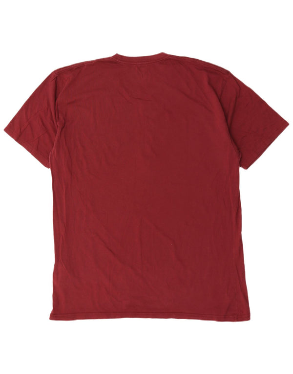 Мужская футболка классического кроя с рисунком Vans Top XL, бордовый хлопок
