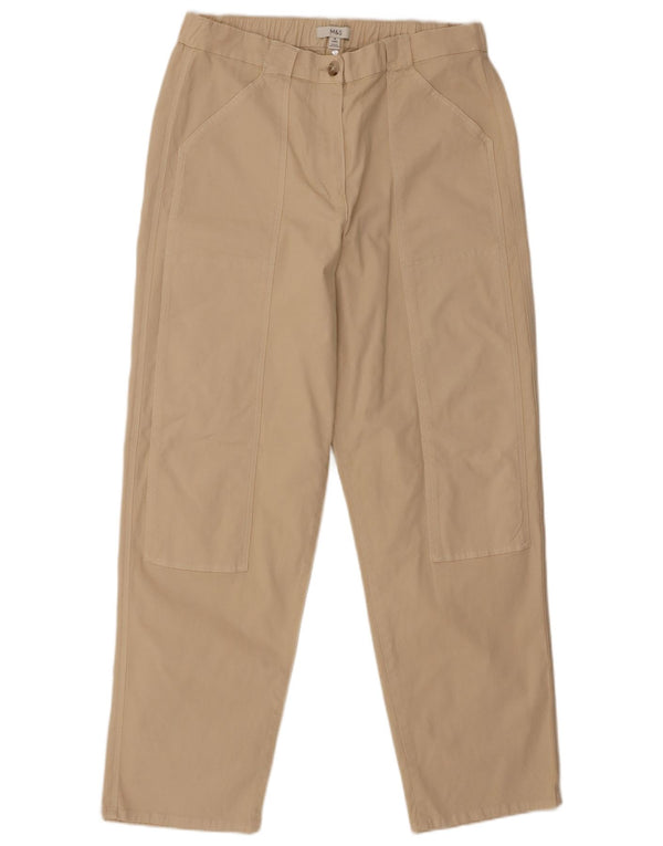 Женские повседневные брюки свободного кроя Marks & Spencer UK 16, большие W34 L31, бежевые