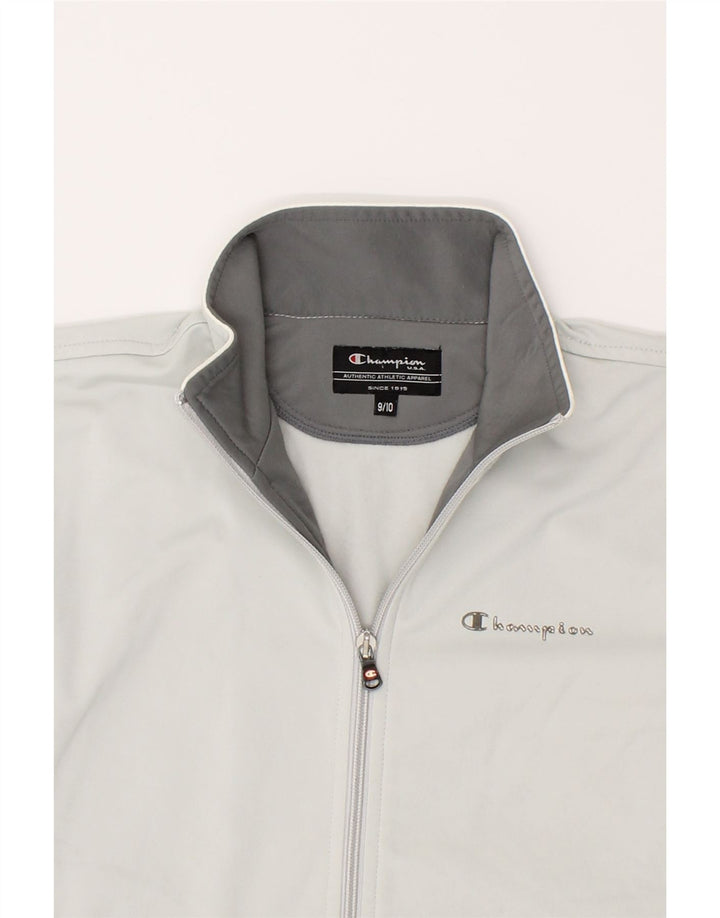 CHAMPION Boys Tracksuit Top Jacket 9-10 Years Grey Vintage Champion and Second-Hand Champion from Messina Hembry 