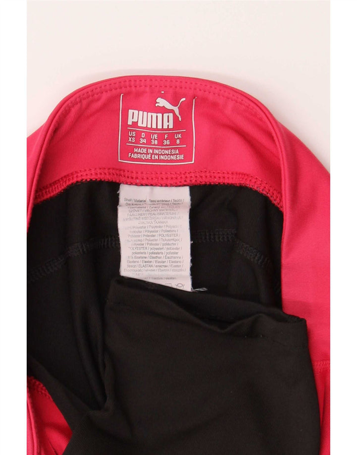 Женские укороченные леггинсы Puma UK 8, маленькие черные из полиэстера с цветными блоками