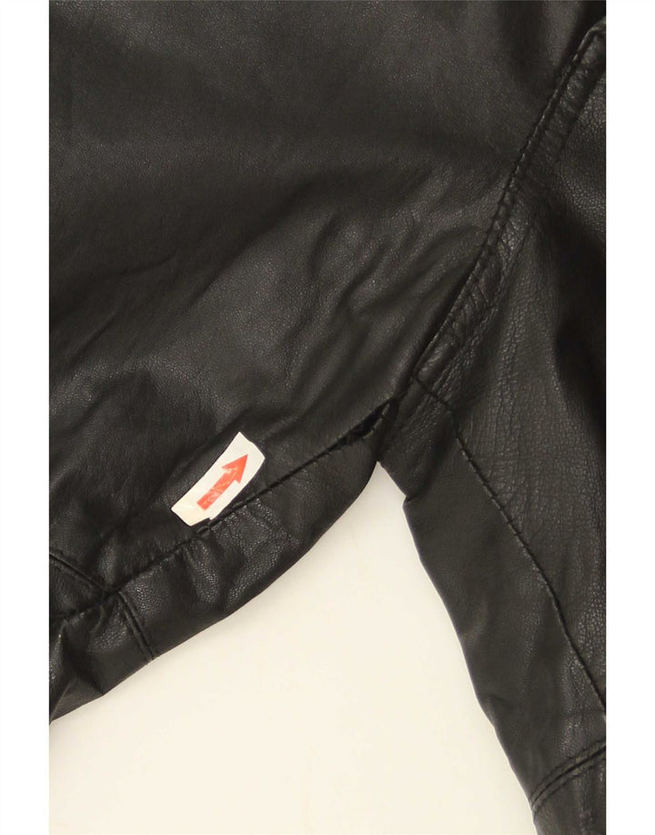 Женские узкие кожаные брюки Golden Leaf W26 L28 черные