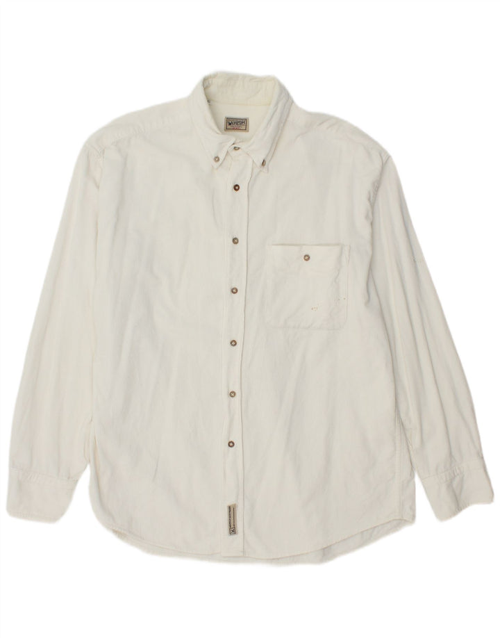 Мужская вельветовая рубашка WAMPUM XL белая