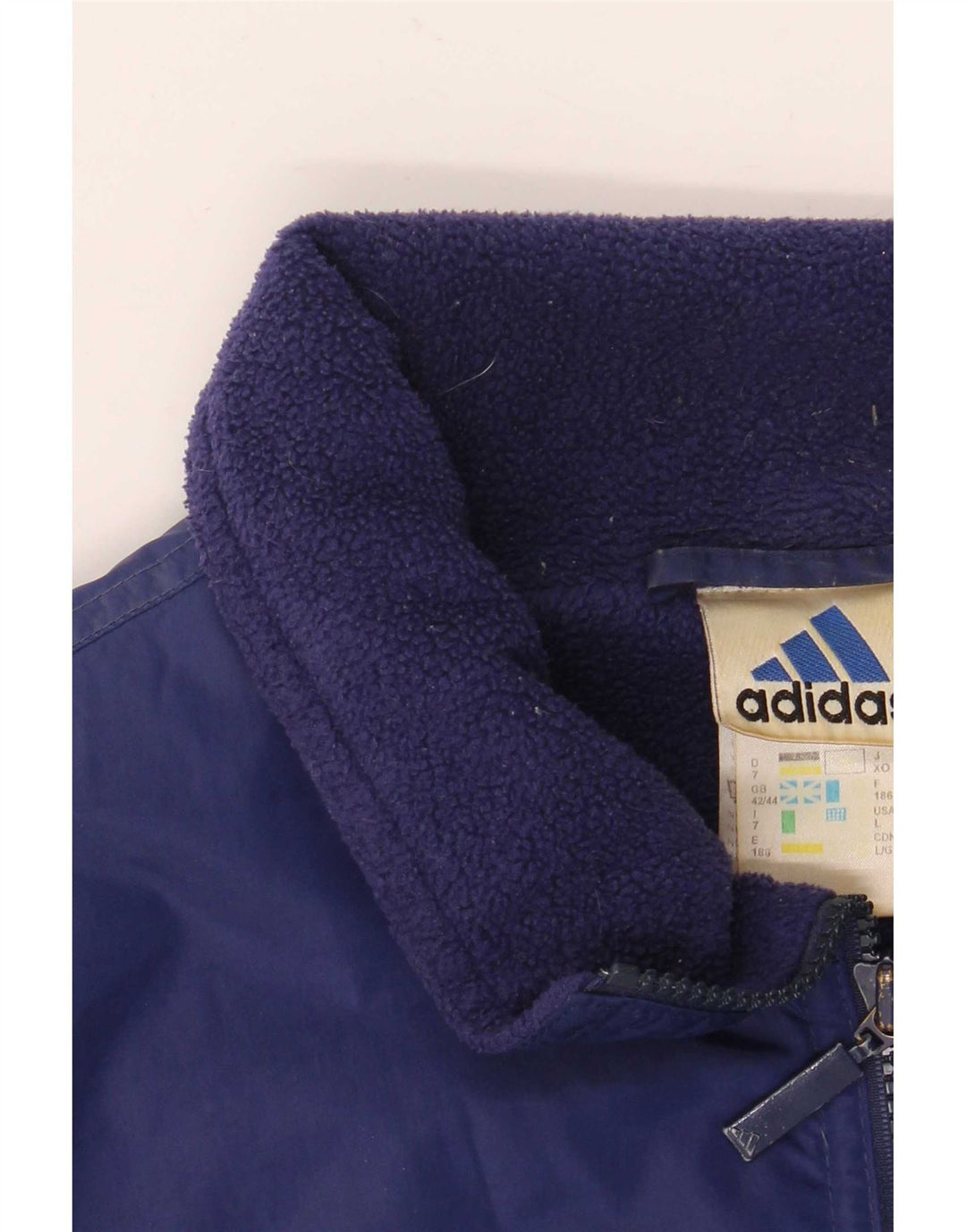 Мужская куртка-бомбер Adidas UK 42/44, большой синий полиамид