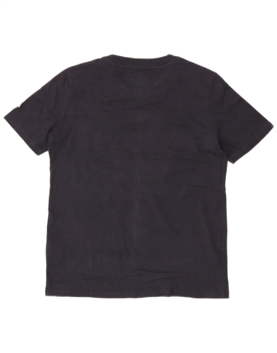 SUPERDRY Женская футболка с рисунком Top UK 8, маленький темно-синий хлопок