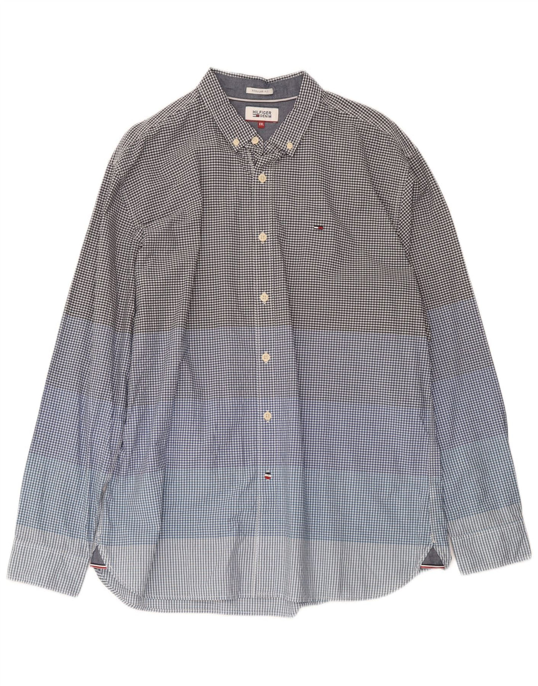 Мужская рубашка обычного кроя Tommy Hilfiger 2XL, разноцветный хлопок в мелкую клетку