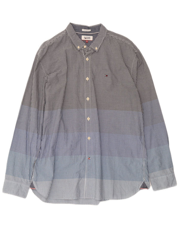 Мужская рубашка обычного кроя Tommy Hilfiger 2XL, разноцветный хлопок в мелкую клетку
