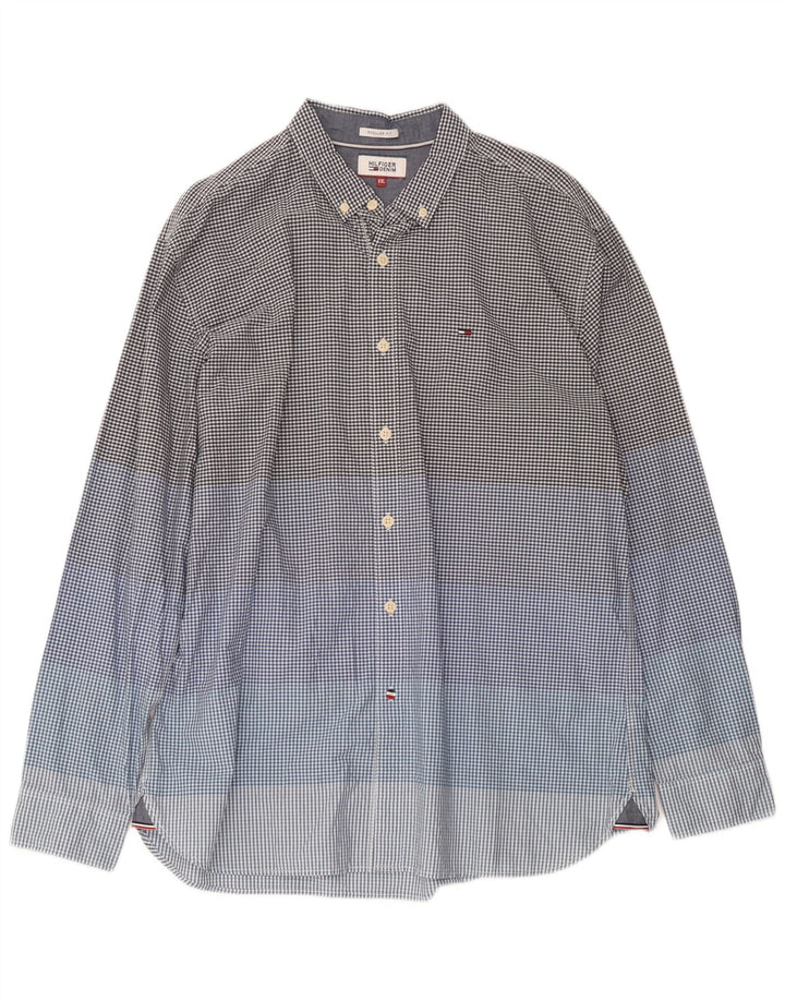 Мужская рубашка обычного кроя Tommy Hilfiger 2XL, разноцветный хлопок в мелкую клетку
