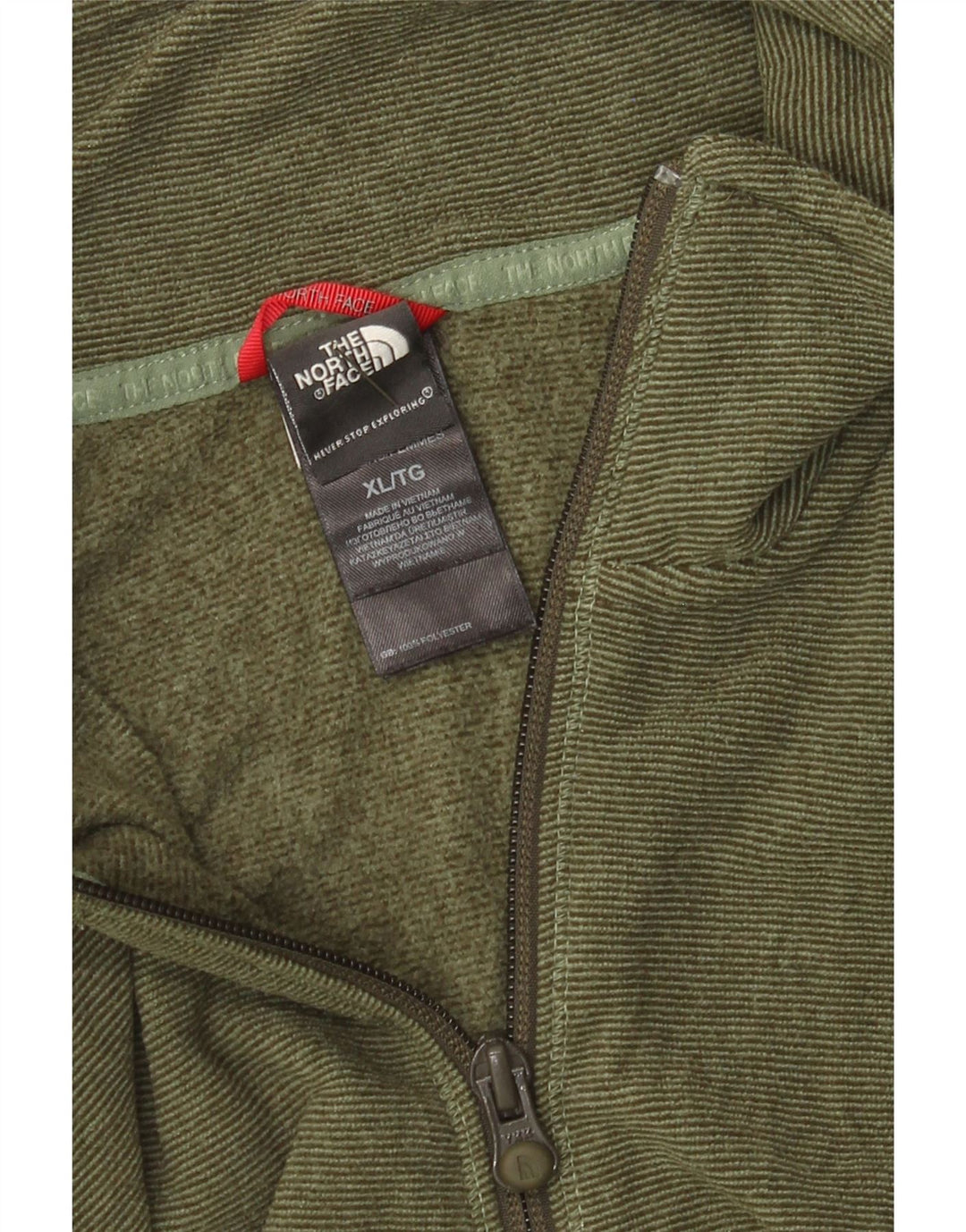 Женская флисовая куртка The North Face UK 18 XL, полиэстер цвета хаки