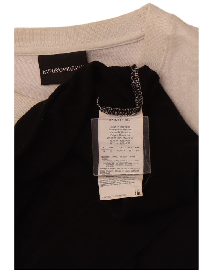 EMPORIO ARMANI Женский свитшот с рисунком UK 18 XL Черный с цветными блоками