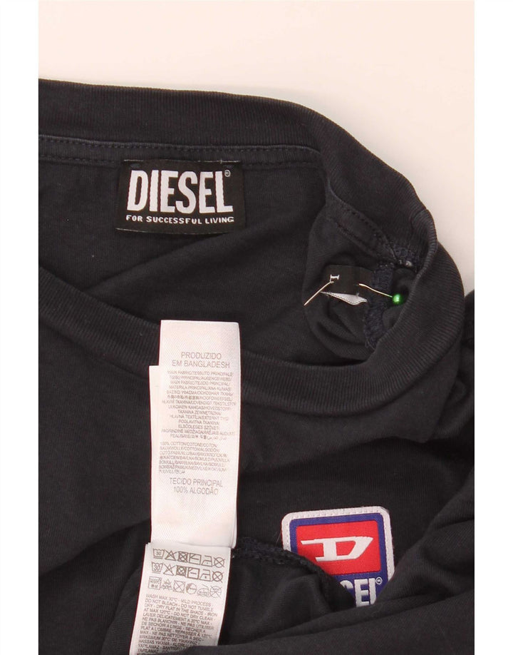 Мужская футболка Diesel Top большого размера из хлопка темно-синего цвета